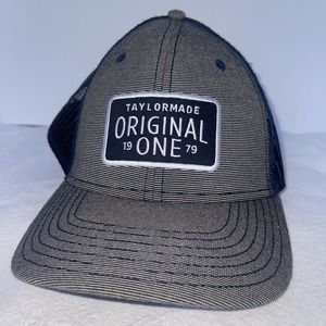 TAYLOR MADE GOLF ADULT UNISEX SNAPBACK ADJUSTABLE HAT: GREY (ORIGINAL ONE 1979)